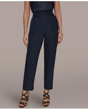 Donna Karan Pleated Straight Pants - Blue