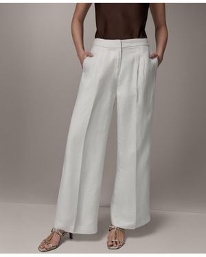 Donna Karan Petite High-rise Wide-leg Pants - Gray
