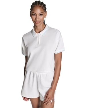 Converse Cropped Waffle Polo - White
