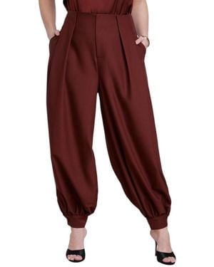 Eloquii Balloon Trouser With Pleats - Red