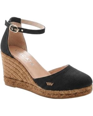 VISCATA Estartit Canvas Espadrille Wedges - Metallic