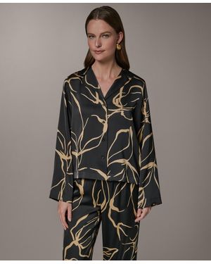 Donna Karan Button-up Top - Brown
