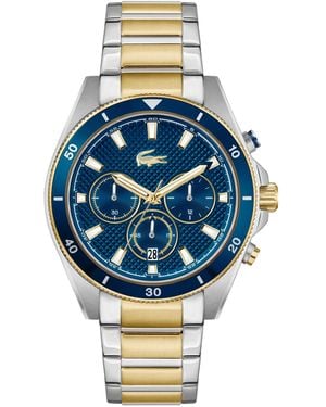 Lacoste Mainsail Two Tone Stainless Steel Bracelet Watch - Blue