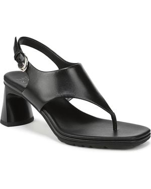 Naturalizer Navi Square Toe Dress Sandals - Black