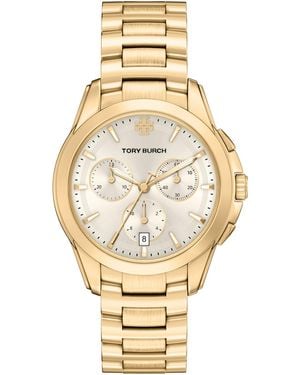 Tory Burch Quartz Chronograph Miller -tone Stainless Steel Bracelet Watch 38mm - Metallic