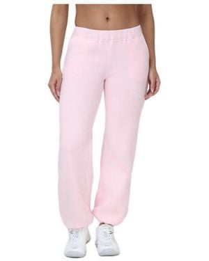 Juicy Couture Bubble Leg Bedazzled-logo Velour Sweatpants - Pink