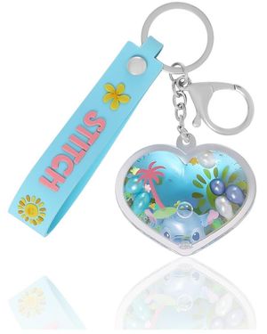 Disney Stitch Liquid Surf And Sun Keychain - Blue