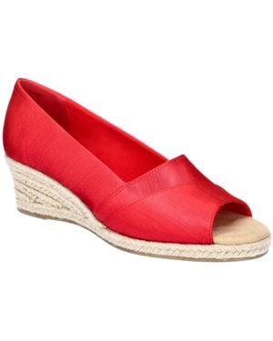 Easy Street Jasper Super Flex Espadrille Sandals - Red