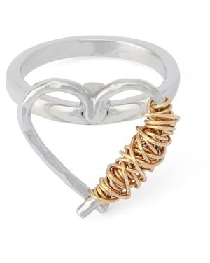 Robert Lee Morris Heart Cocktail Ring - White