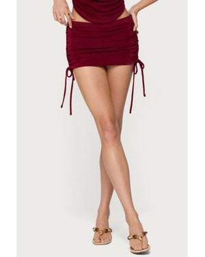 Edikted Caspia Drawstring Mini Skirt - Red