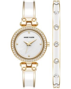 Anne Klein Quartz Pink Round Bracelet Watch 28.1mm X 33.8mm - Metallic