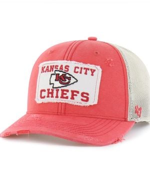 '47 Kansas City Chiefs Egremont Well-worn Adjustable Trucker Hat - Pink