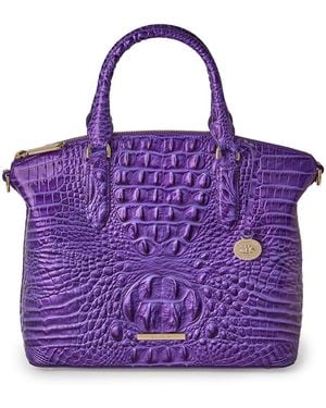 Brahmin Duxbury Leather Satchel Bag - Purple