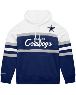 Mitchell & Ness Big & Tall Dallas Cowboys Head Coach Hooded Hoodie - Blue