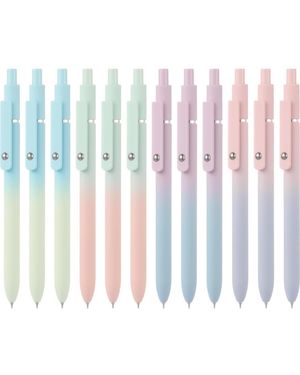 Gnuadz Cute Retractable Gel Pens 0.5mm Quick Dry Smooth Writing - White