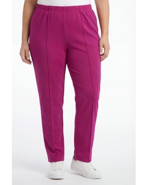 Woman Within Within Knit Hassle-free Pull-on Elastic-waist Pants - Pink