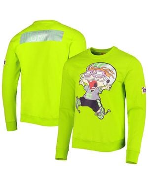 FREEZE MAX And Rugrats Chuckie Runaway Football Pullover Sweatshirt - Yellow