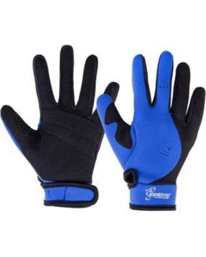Seavenger Abyss 1.5mm Mesh Reef Water Sports Gloves With Amara Leather Palm Yellow 2xl - Blue