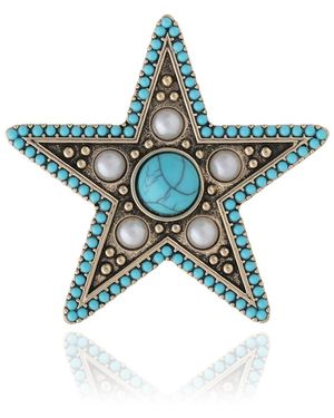 Jessica Simpson Turquoise Star Pin - Blue