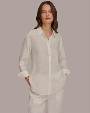 Donna Karan Weekend Button-down Shirt - Brown