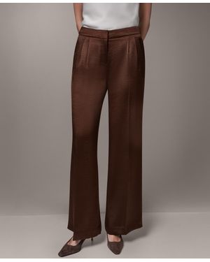 Donna Karan High-rise Wide-leg Pants - Brown