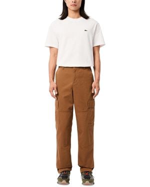 Lacoste Straight-fit Cargo Pants - White