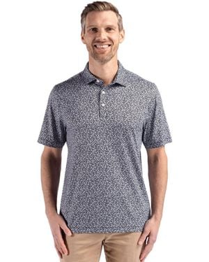 Cutter & Buck Pike Eco Flora Print Recycled Polo - Blue