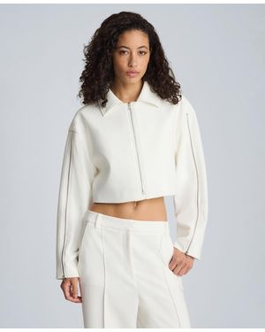 Kenneth Cole Collared Neck Jacket - White