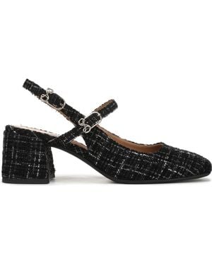 Sam & Libby Grace Block Heel Slingback Mary Jane Pumps - Black