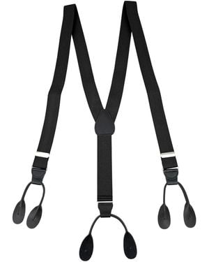 Status Button-end Suspenders - Black