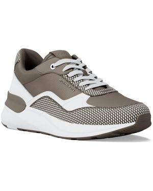 Michael Kors Trevor Leather & Mesh Sneakers - Gray