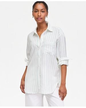 On 34th Linen-blend Relaxed Button-down Shirt - White