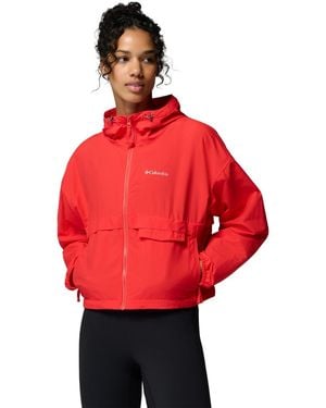 Columbia Spire Valley Cropped Windbreaker Jacket - Red