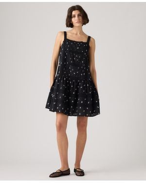 Levi's Kate Floral Square Neck Mini Dress - Black