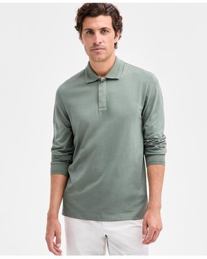 Alfani Mercerized Polo Shirt - Gray