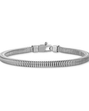 Bulova Icon Sterling Silver Bracelet - White