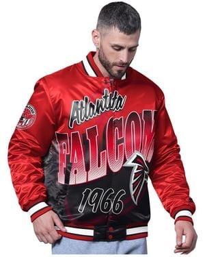 Starter Atlanta Falcons Pass Rush Varsity Full-snap Jacket - Red