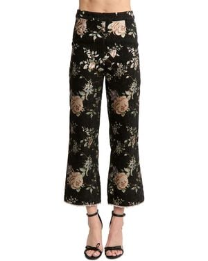 En Saison Jasmine High-waisted Cropped Wide-leg Pants - Black