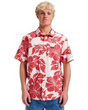 Quiksilver Oceanview Classic Short Sleeve Shirt - Red