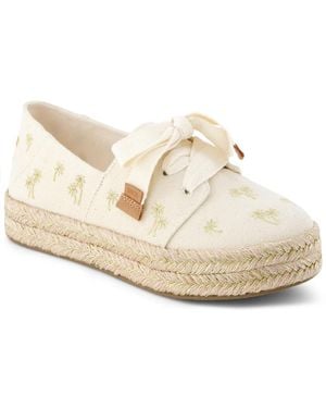 TOMS Carolina Lace-up Espadrille Sneakers - White