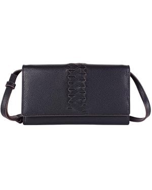 Lodis Leather Details Traveler Bag - Blue