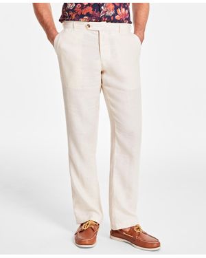 Club Room Linen Cross-dye Pants - White
