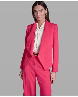 BCBGMAXAZRIA Open-front Collared Jacket - Pink