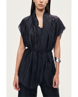 Nocturne Belted Vest - Black