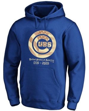 Fanatics Chicago Cubs Usa 1776-2026 Big & Tall Hoodie - Blue