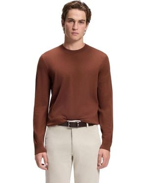 BOSS Boss By Merino-wool Regular-fit Sweater - Brown