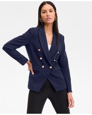 INC International Concepts Double-breasted Blazer - Blue