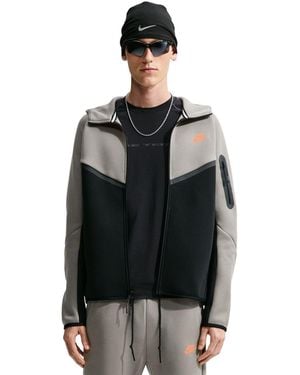 Nike Tech Fleece Full-zip Windrunner Logo Hoodie - Black