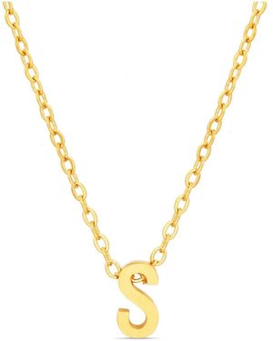 Kensie Gold-tone Letter Initial Pendant Necklace - Metallic