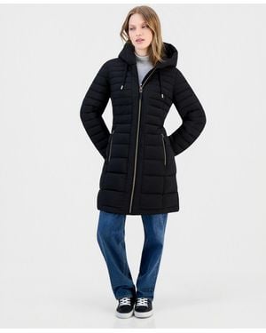 Tommy Hilfiger Puffer Packable Hooded Coat - Blue